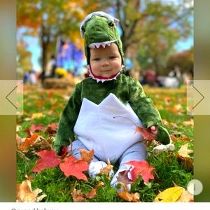 Pottery barn kids Baby Green Dinosaur Egg Halloween Costume